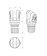 Adaptador Borika para fijación de pieza final biminitop 85200223