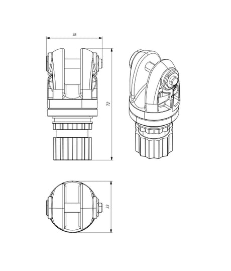 Adaptador Borika para fijación de pieza final biminitop 85200223