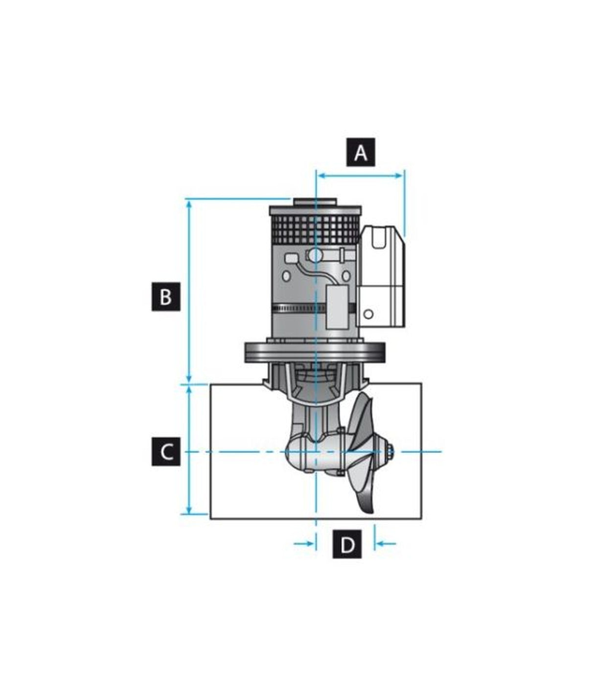 Lewmar boegschroef 110TT 1.5 kW 12V 591101