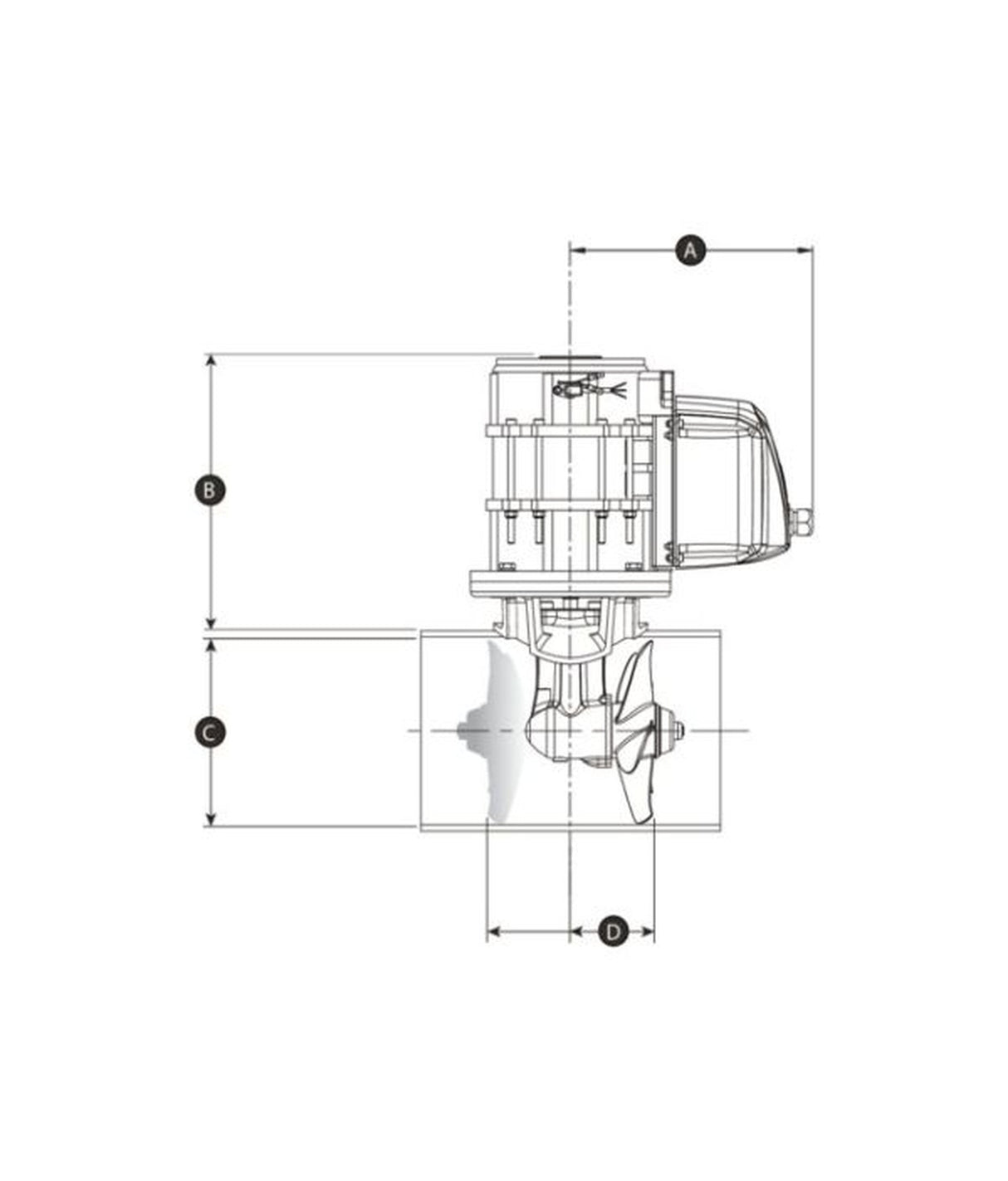 Lewmar Proportional bow thruster 185TT 4kW 24v 59093003