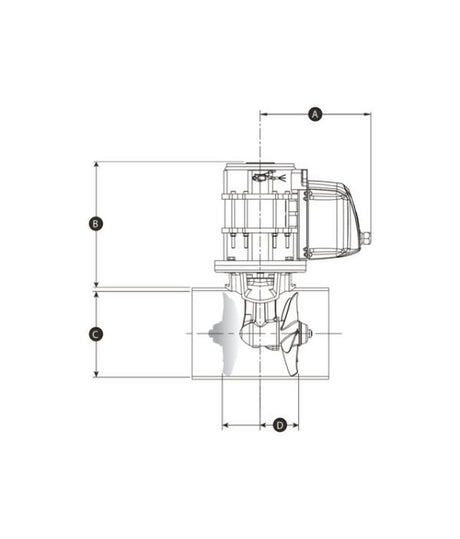Lewmar Proporcional propulsor de proa 185TT 6kW 24V kit retro de aleación 59093027