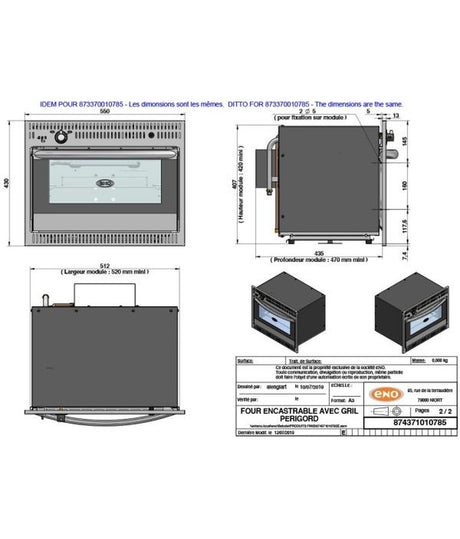 Horno Eno Gourmet con Parrilla 90239221 – horno de gas