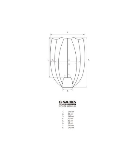 Gnautics Boothoes M (230-280cm) – housse de protection pour bateau pneumatique