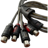 Adaptador en Y Roswell 1M a 2F RCA cuádruple blindaje 50 cm