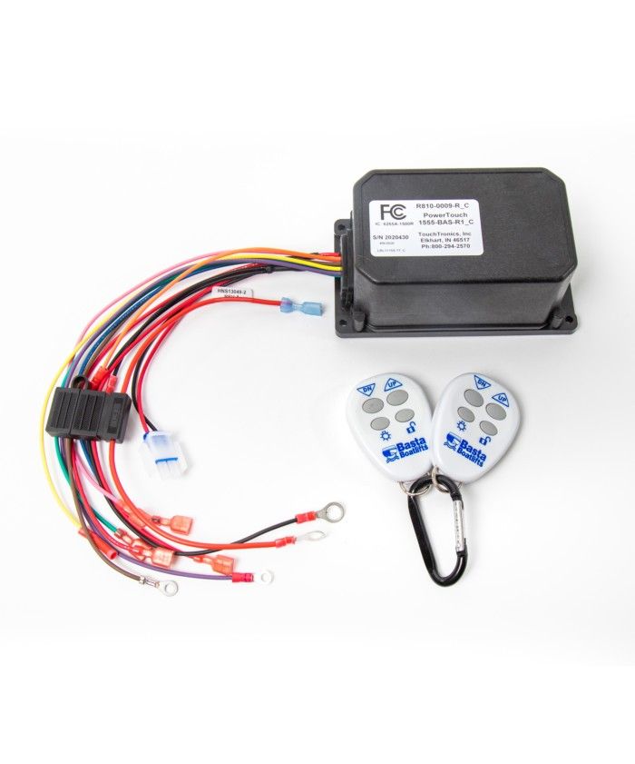 Basta Boatlifts Fernbedienungs-Mastereinheit mit 2 weißen Anhängern und Kabelbaum