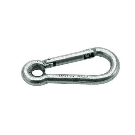 Kong karabijnhaak 100 mm RVS AISI 316