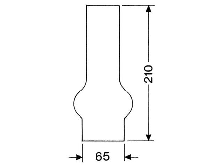 Lantaarnglas 20 ligne 21cm