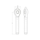 Talamex oogterminal 2,5 mm RVS AISI 316