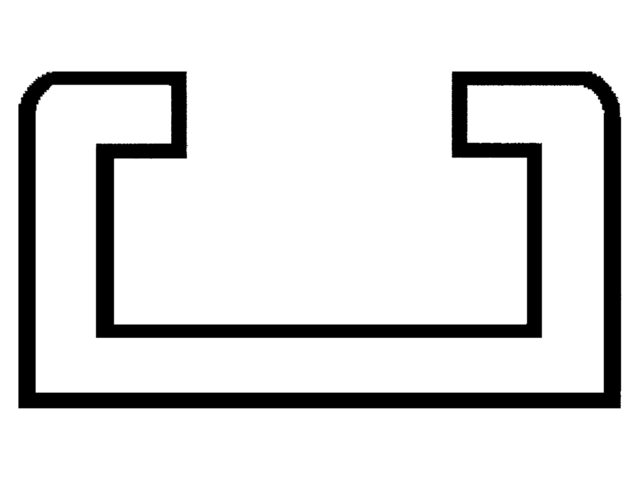 Buiskapbeslag rail 1.5m