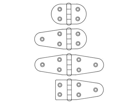 Scharnier rvs 136x38.5x2mm