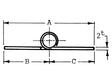 Scharnier rvs 84x38.5x2mm
