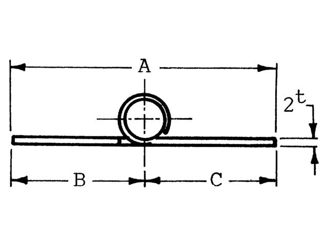 Scharnier rvs 84x38.5x2mm