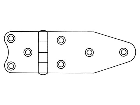 Scharnier rvs 75x40x2mm
