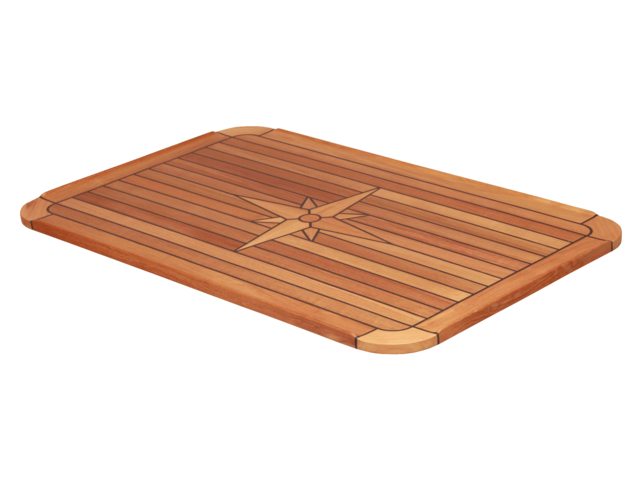Tafelblad teak &039;classic soft&039; 37x60cm