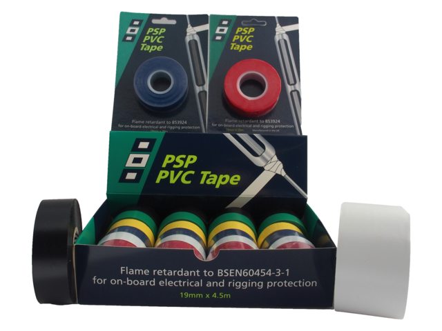 Pvc tape assortiment in displaydoos (6kleuren x 4 stuks)