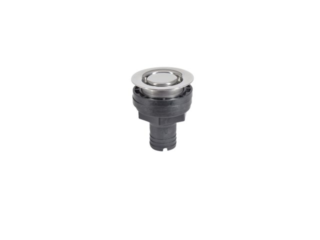 Dek/kuip doorvoer recht rvs/acetal