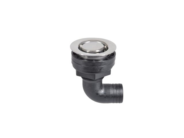 Dek/kuip doorvoer haaks rvs/acetal