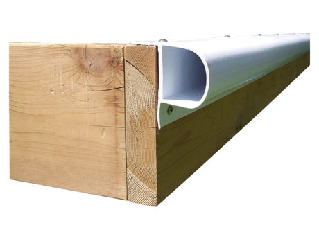 Steigerstootrand p-profiel wit 2.4m