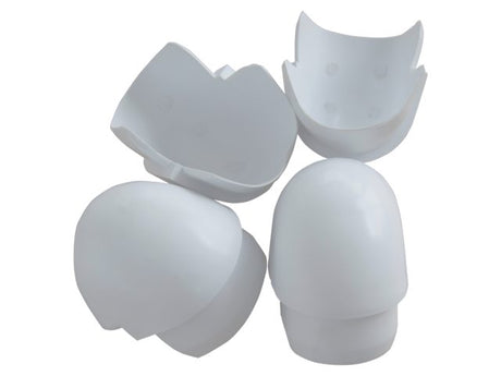 Steigerstootrand dubbel d-hoek wit (2pr)