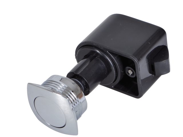 Drukknop convex kunststof verchroomd zelfsluitend