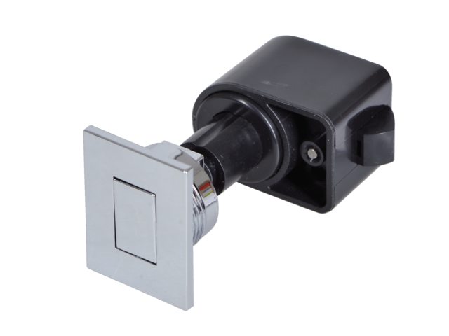 Drukknop rechthoek kunststof verchroomd zelfsluitend