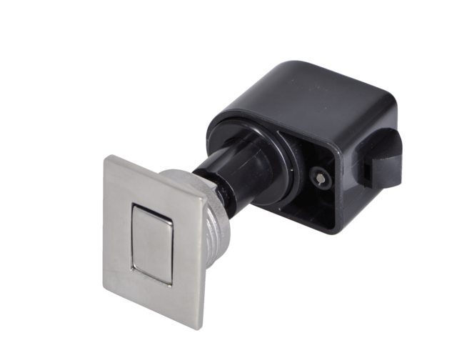 Drukknop rechthoek rvs zelfsluitend