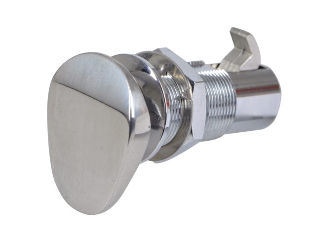 Kastdeursluiting rvs deluxe ovaal