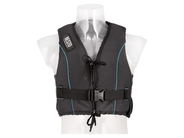 Besto Dinghy Zipper all black/aqua striping 50N XL