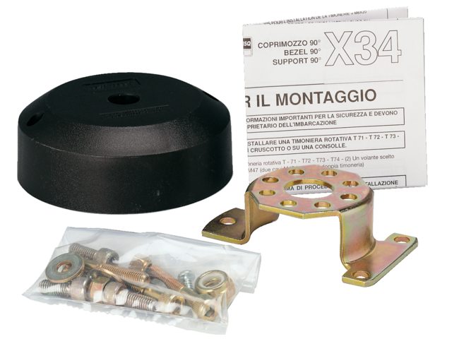 X34 montageplaat 90ø