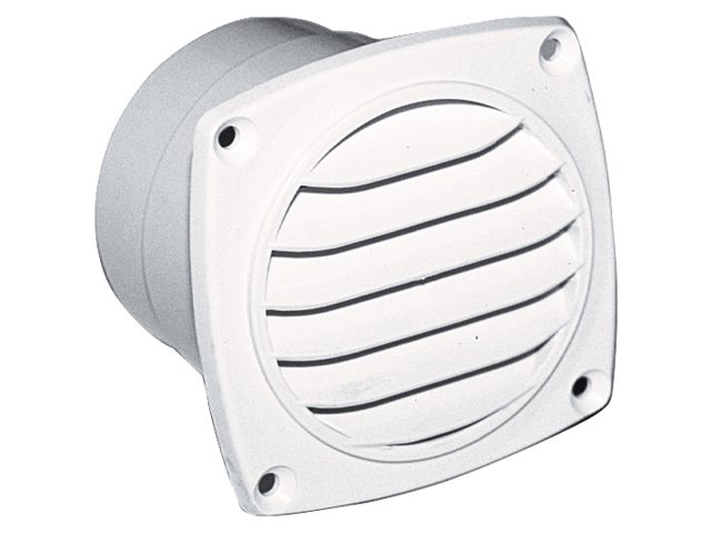 Ventilatierooster abs 92x92mm zwart