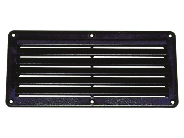 ABS ventilatie rooster zwart 261x125mm