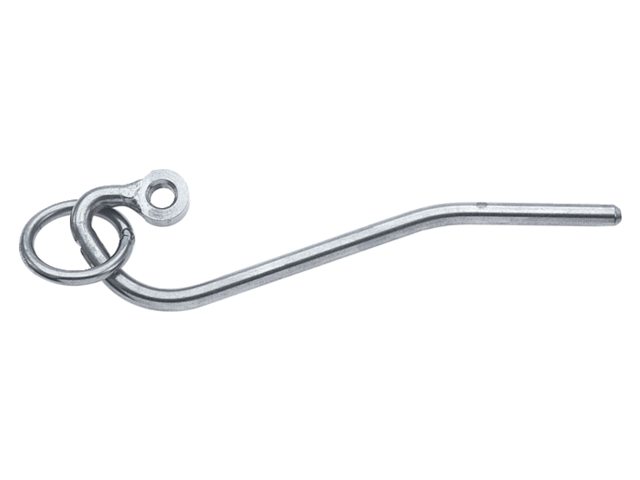 Rvs sliphaak 3/8 met oog 10mm