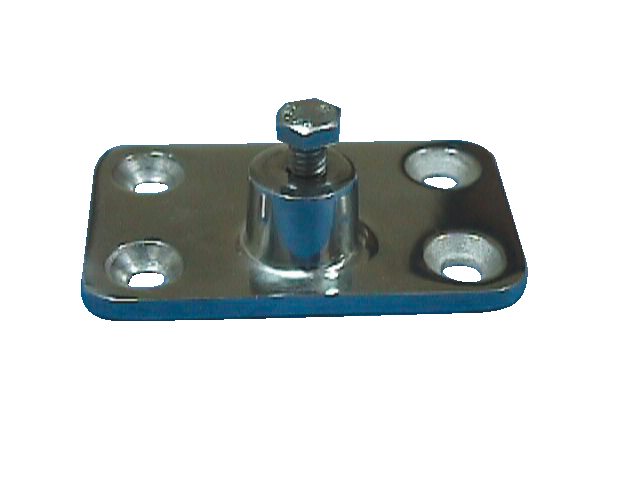 Buiskapbeslag rvs wandplaat pin