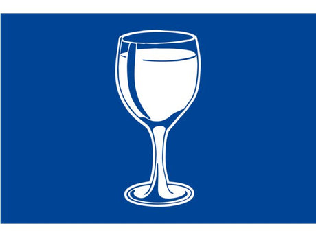 Borrel vlag blauw 30x45