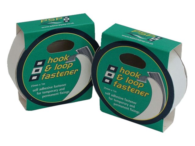 Hook &amp; loop zelfklevend klittenbank zwart 25mm 1m