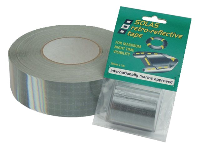 Reflecterende tape solas zilver 50mm 1m
