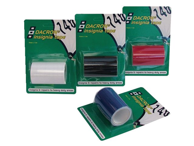 Dacron insign tape zwart 75mm 1.5m