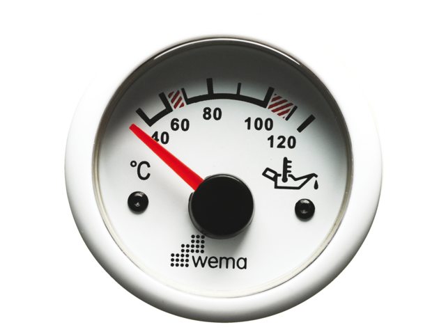 Olie temperatuur wit