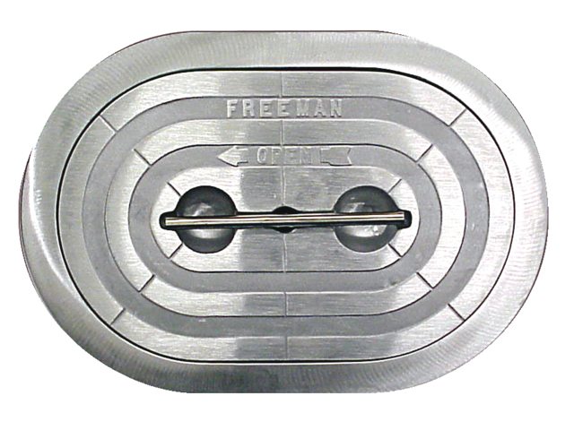 2434-0002 15x24 Oval Hatch, lift-out, knife-edge seal - Compl. Unit with AL Ring