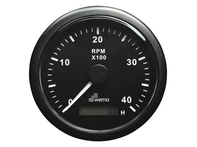 Toerenteller 8000/U zwart