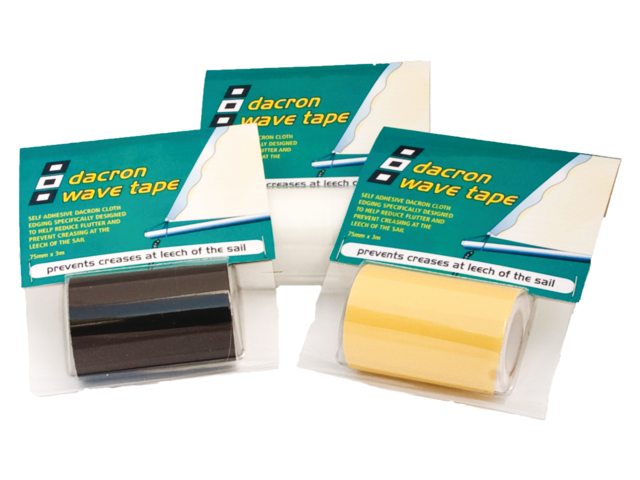 Dacron wave tape 75mm 3.0m goud