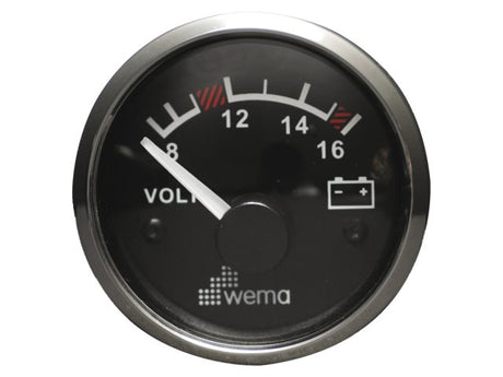 Silver serie voltmeter 12V zwart