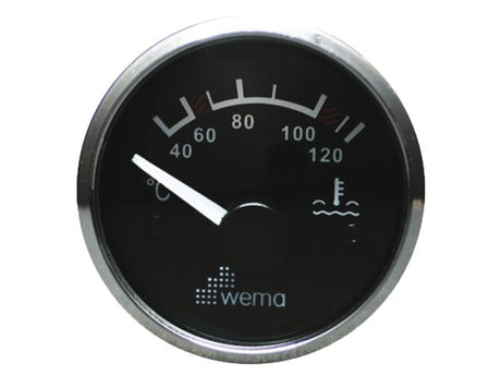 Silver serie watertemperatuur zwart