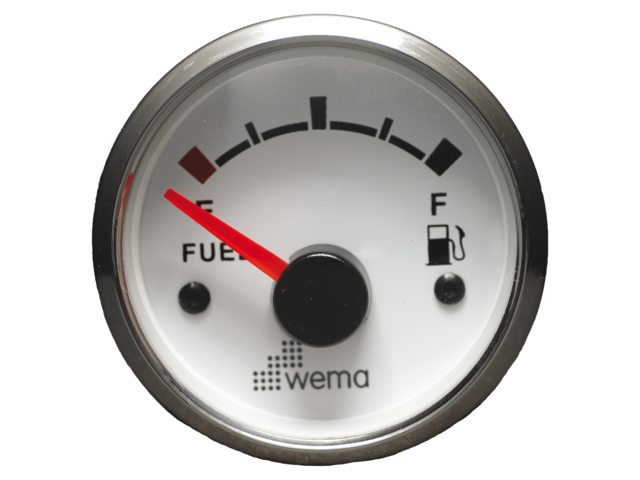 Silver serie tankmeter fuel wit