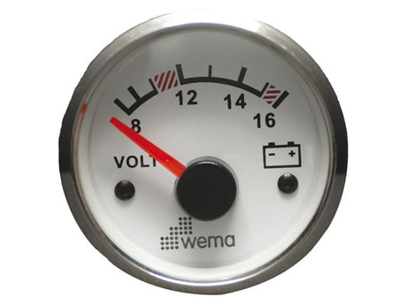 Silver serie voltmeter 12V wit