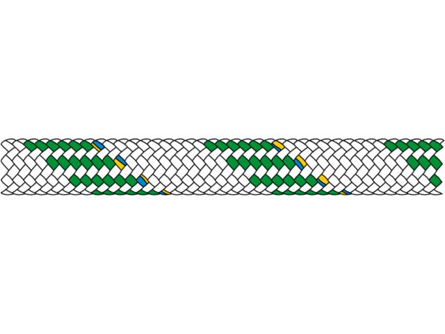 Dynamic wit/groen 6mm per meter