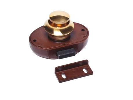 Drukknopslot bruin deur 13mm
