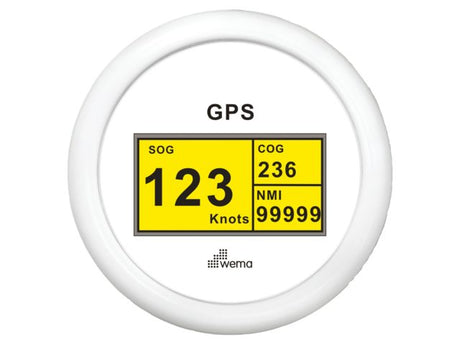 GPS speedometer digitaal wit