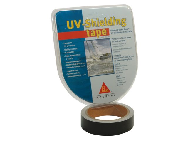 UV shielding tape + hoekjes zwart