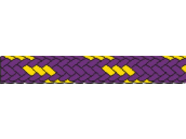 Tiptolest trim 4mm violet/geel per meter
